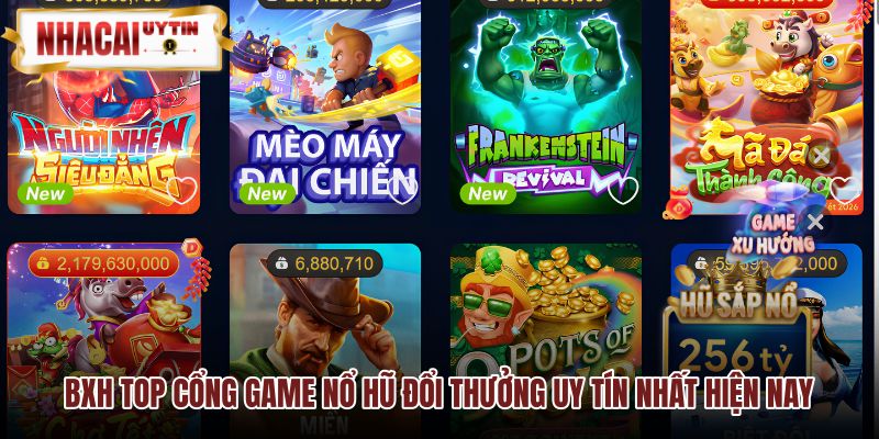 Bảng xếp hạng cổng game nổ hũ đổi thưởng uy tín nhất