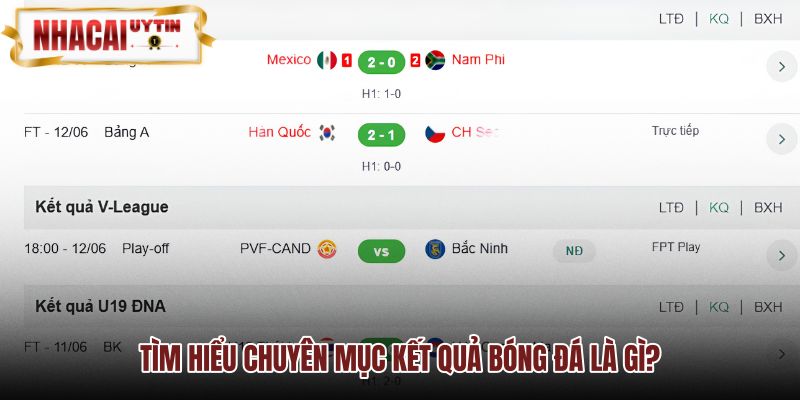 Kho dữ liệu kết quả bóng đá và thông số chi tiết